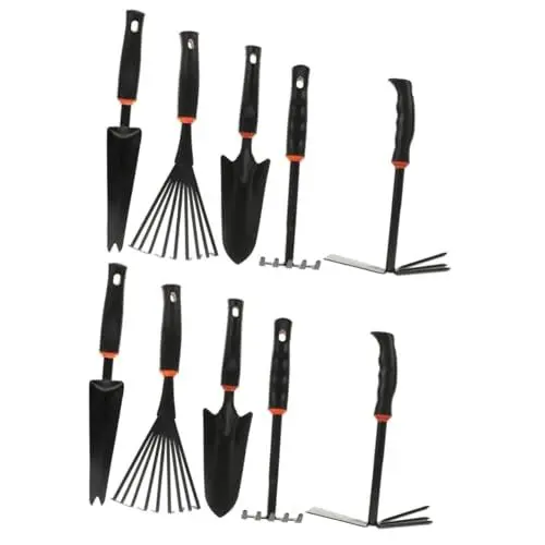 Produktbild: POPETPOP 10 STK Fünfteiliges Set Für Den Gartenbau Garten-pflanzschaufel Pflanzen Für Kinder Kleine Gartenschaufel Garten Handschaufel Gartenhacke Fräulein Holzgriff Vinyl Schaufel Graben