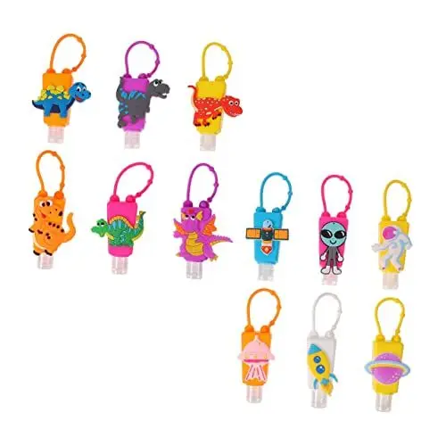 Produktbild: POPETPOP 12st Tragbare Flasche Reiseflaschen Aus Silikon Mini Schlüsselanhänger Aus Silikon Quetschflasche Schlüsselanhänger Tragbare Squeeze-Flasche Klein Plastik Halterung Kind
