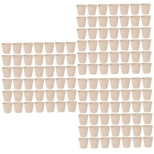 Produktbild: POPETPOP 150 Stk Biologisch Abbaubare Töpfe Kinderzimmertopf Pflanzgefäße Für Baumschulen Gärtnerei Tasse Biologisch Abbaubare Pflanztöpfe Pflanzentöpfe Anlasser Gartenbedarf Beere Tomate