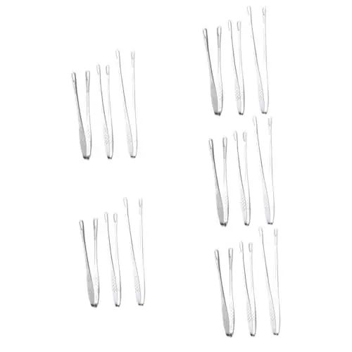 Produktbild: POPETPOP 15 STK Grillzange Outdoor-Kochzange Sahnerührer Schneebesen Kitchen Tools küchenwerkzeug Backen von Lebensmitteln Zange Kochzangen für Lebensmittel Creme Klemme Metall Steak Buffet