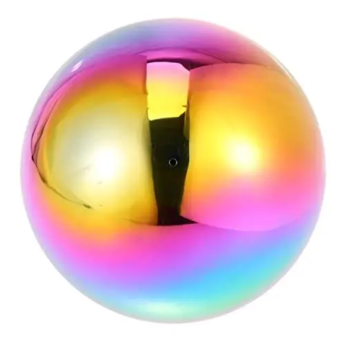Produktbild: POPETPOP Edelstahl Kugel, Bunte Hochglanzpoliert Hohlkugel, Spiegelkugeln, Reflektierende Gartenkugel für Garten Ornament Dekorationen