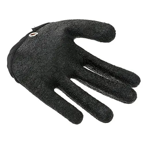 Produktbild: POPETPOP Handschuhe Zum Fischen rutschfest mit Schnalle Leicht Atmungsaktiv Leicht Zu Reinigen Schwarz Linke Hand