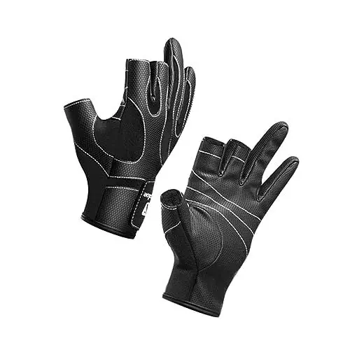 Produktbild: POPETPOP Angelzubehör 1 Paar Halbfinger-angelhandschuhe Verschleißfeste Palm Grip Warm Fleece