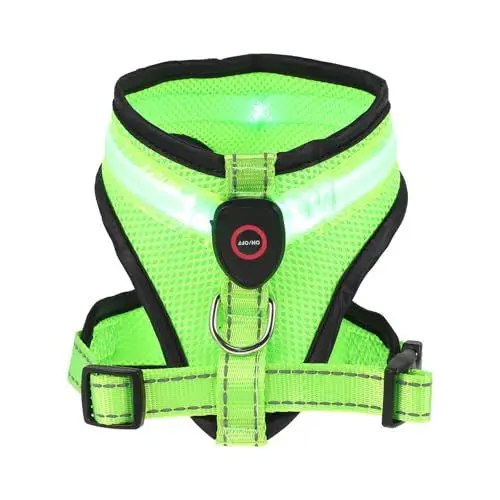 Produktbild: POPETPOP 1 Satz Leuchtweste Für Hunde Beleuchtete Haustierweste Hund Weste Kostü Wiederaufladbare Pet Harness Jacke Hund Led Puppy Harness USB Gürtel Katzen Und Hunde Nylon