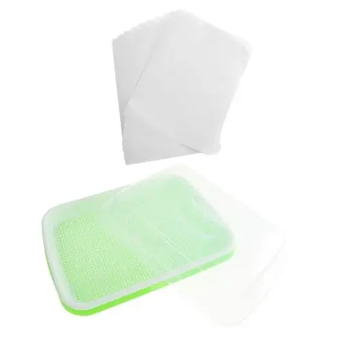 Produktbild: POPETPOP 1 Satz Sämlingsschale Pflanzschale für den Garten keimendes wachsendes Papier keimsprossen Box pflanzenschalen Gemüse Keimschale wachsendes Kinderzimmertablett