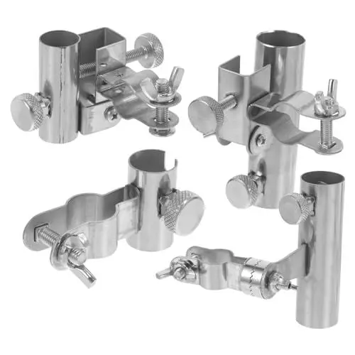 Produktbild: POPETPOP Tragbare Angelwerkzeuge Angelstuhl Regenschirm Pole Clip Rod Stand Köderschale für Campingausrüstung