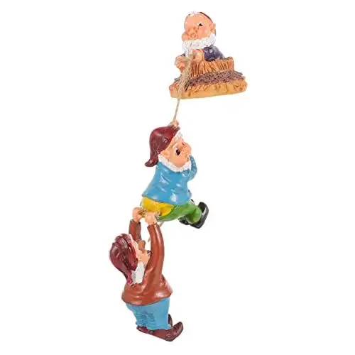 Produktbild: POPETPOP 1 Set Baumelfenstatue Zwerge Figuren Gartenfigur Outdoor Hängeskulptur Baum Hängedeko Garten Fee Ornamente Festival Verzierung Garten Baum Hof Ornament