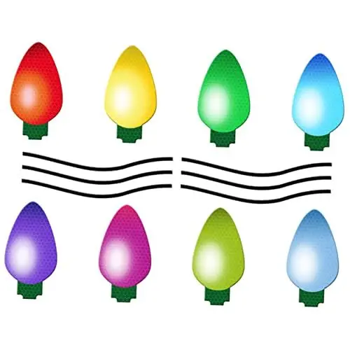 Produktbild: POPETPOP Glühbirne Für Autodekor Weihnachtsbeleuchtung Magnete Reflektierende Weihnachtsautodekorationen