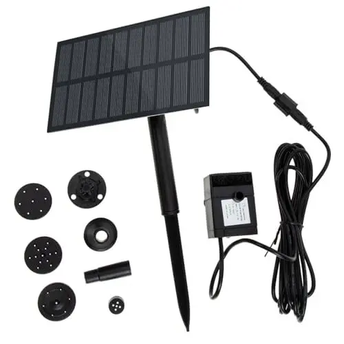 Produktbild: POPETPOP 1 Set Solarbrunnen Schwimmpumpe Solarbetriebener Brunnen Solarwasserbrunnenpumpen Außenbrunnen Schwimmbrunnen Solarwasserpumpe Außenwasserpumpe Solarbetriebene Sprinkleranlage