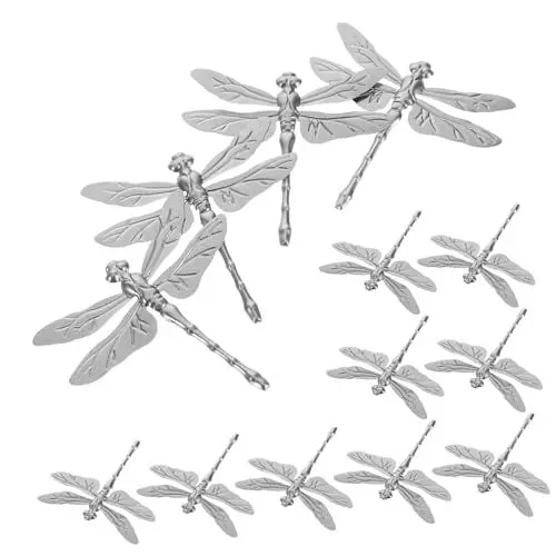Produktbild: POPETPOP 20 Stück Eisen Libellen Gartenstatue Libelle Heimtextilien Dekoration Metall Libellen Ornament Bücherregal Deko Objekte Metall Dekorationen Innenhof Eisen Dekoration