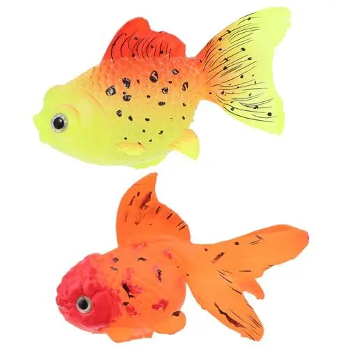 Produktbild: POPETPOP 2St Aquarium Fische künstlicher Aquarium schwimmende Fische Dekorationen für Aquarien Schwimmendes Fischdekor für Aquarium Deko
