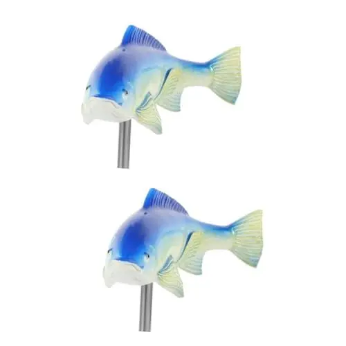 Produktbild: POPETPOP 2 Stücke Harz Fisch Dekorative Garten Teich Im Freien Karpfen Skulptur Hof Fisch Kunst