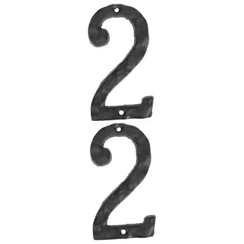 Produktbild: POPETPOP 2St dekorative Zeichen house number Zimmertürschild Hausnummernschilder Hausschilder dekorativ Hausnummern dekorativ Zimmertornummer Türadresse Nummer DIY Zahlensymbol