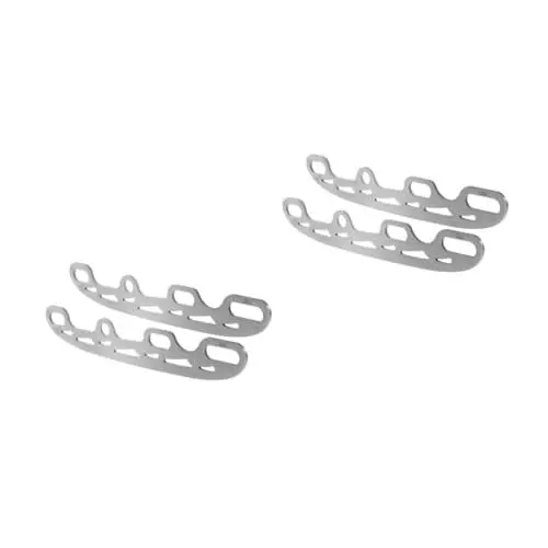 Produktbild: POPETPOP 2 Paar Eiskufe Schlittschuhlaufen Eislaufschuhe Teil Roller Skates Zubehör Zum Eislaufen Skaten Versorgung Schlittschuhe Und Steine Klinge Skateboard Silver Rostfreier Stahl