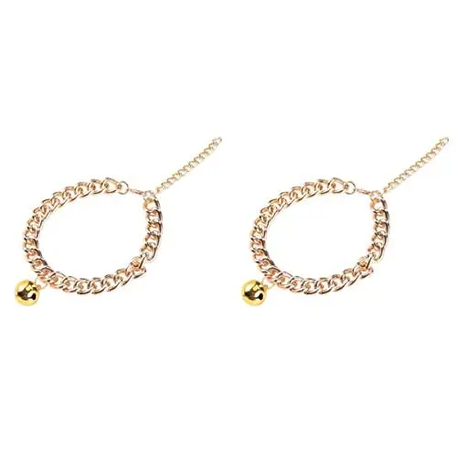 Produktbild: POPETPOP 2 STK Haustierhalsband Welpenhalsband Hundemode Kubanisches Hundehalsband Pendel Halskette Goldene Hundekette Goldene Haustierkette Hund Kette Halsband Zubehör Die Katze Kupfer