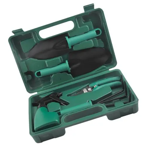 Produktbild: POPETPOP 2 Sätze Gartengeräte Garten-handset Pflanzenset Für Kinder Outdoor-Werkzeuge Kinderkoffer Gartenschaufeln Gartenrechen Gartenschere Kinder Koffer Rostfreier Stahl Blumen Draussen