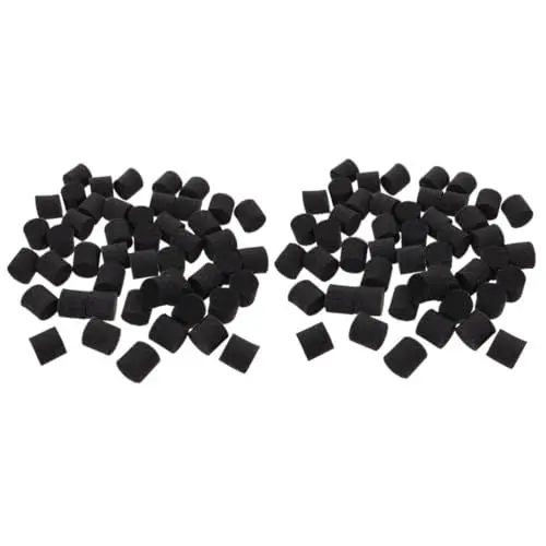 Produktbild: POPETPOP 2 Sätze Hydroponische Baumwollpflanzung Anlage Schwimmender Gartenblock Wachsen Setzlinge Pflanzenpflege Weizengras- Kindergartenschwamm Schaum Baumwolle Black 100 Stück * 2