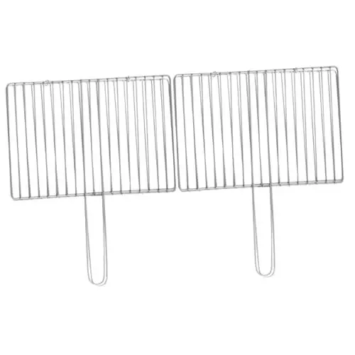 Produktbild: POPETPOP 2 Stk Grillrost Aus Edelstahl Grillroste Außengrills Grillkorb Mit Griff -grillkorb Grillkorb Für Garnelen Grillclip Grillkäfig Grillwerkzeug Rotieren Gegrilltes Netz Faltbar