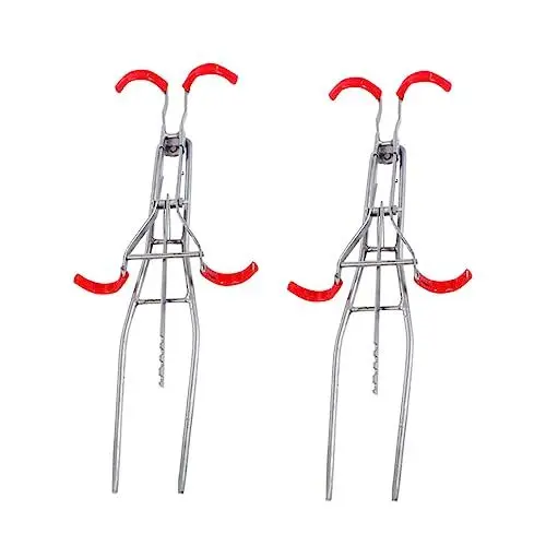 Produktbild: POPETPOP 2 Stück Doppel-rutenhalter Zum Angeln Vom Ufer Aus Verstellbarer Angelrutenhalter Tragbares Und Faltbares Design Große Öffnung Für Angelruten