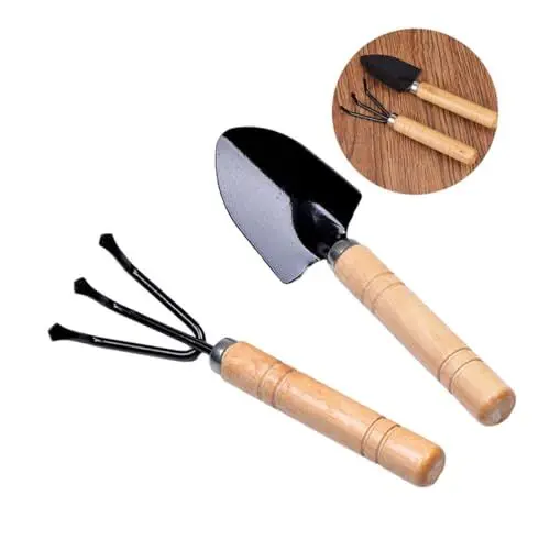 Produktbild: POPETPOP Komplettes Gartenwerkzeug-Set Gartenhandschaufel Rechen Für Kinder Spielzeug Und Pflege