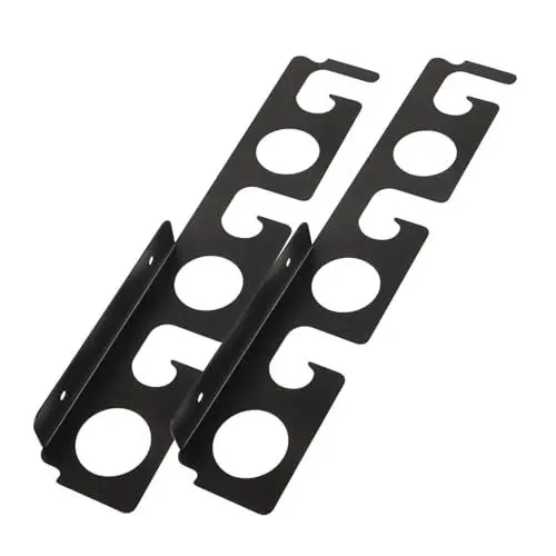 Produktbild: POPETPOP 2st Aufbewahrungsregal Für Angelruten Angelrutenständer Angelrutenhalter Für Die Garage Lagerregale Für Garagendecken Angelruten-organizer Angelhakenhalter Angelzubehör Black Eisen