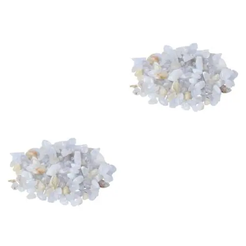 Produktbild: POPETPOP 2st Felsen Seeglas Natürlicher Polierter Zierkies Aquarienkies Kies Für Aquarien Weißer Bodengrund Für Aquarien Kies Für Aquarium Zubehör Für Betta-aquarien Kristallkies Stein