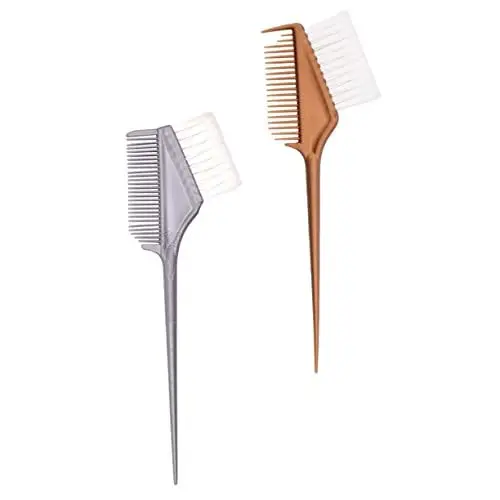 Produktbild: POPETPOP 2st Gefärbter Haarkamm Kamm Zum Färben Der Haare Färbepinsel Mit Langem Für Haarfarbe Pinsel Für Ölmalerei Färbekämme Lipgloss Plastik Haarfärbemittel Ölpinsel