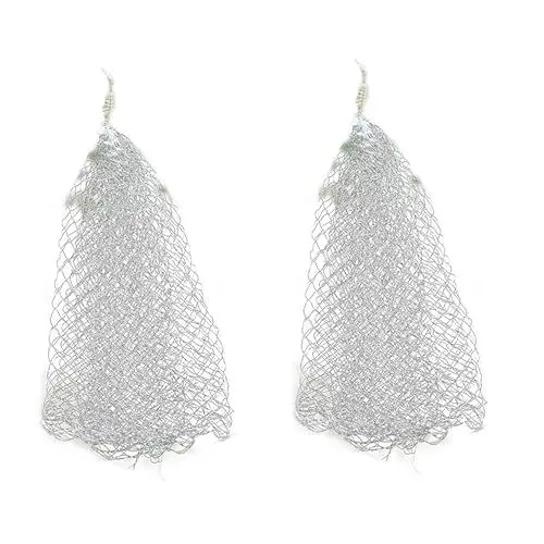 Produktbild: POPETPOP 2 Stücke Angelrute Ersatz Net Cast Net Köder 62mm Mesh Loch Breite Sicher Einfach Fischernetz