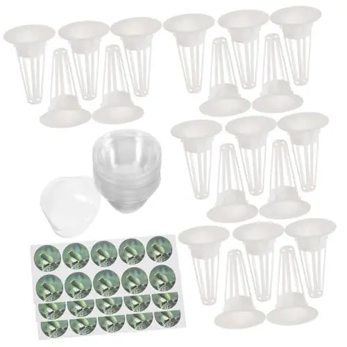 Produktbild: POPETPOP 30sätze Indoor Hydroponisches Anzuchtkuppeln-Set Schalen Und Körben Für Pflanzen-keimung Hydrokultur-System Zubehör Kit Für -bohnen-anbau