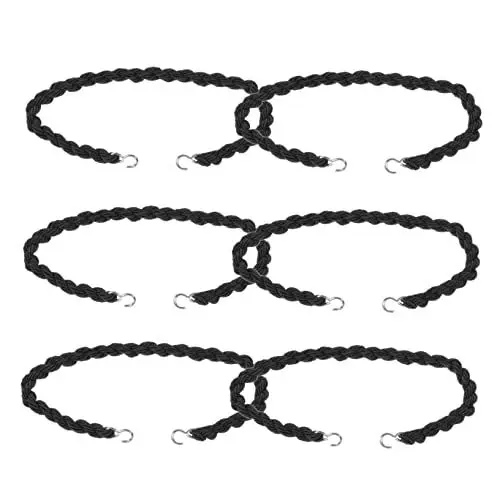 Produktbild: POPETPOP Elastisches Leggings-seil-set 3 Paar Geflochtene Beinriemen für Campingausrüstung Dehnbares Hosenöffnungsband für Reisen und Bequem Schwarz