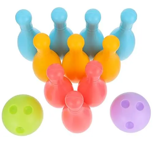 Produktbild: POPETPOP 3 Sätze Bowlingkugel interaktives Bowling Set Sportspielzeug Family Game familienspiele Interaktives Eltern-Kind- Bowling-Set für Plastik