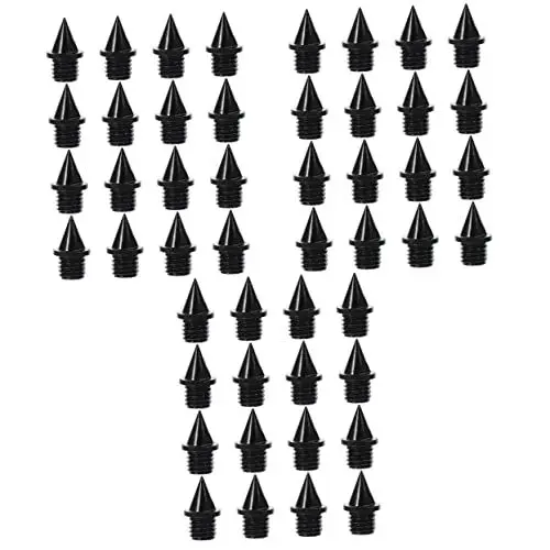 Produktbild: POPETPOP 3 Sätze Nägel Für Leichtathletikschuhe Cross-Country-Spikes Trainingsschuhe Herren Leichtathletik-schuhschrauben Laufschuh-Spikes Lauflernschuhe Feldschuhe Nägel Black 16 Stück * 3