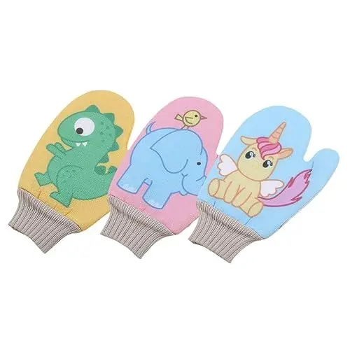 Produktbild: POPETPOP 3 Stk Peeling-handschuhe Für Kinder Bade-peeling-fäustlinge Peeling-handschuh Zum Duschen Dusch-peeling-handschuhe Für Den Körper Schlamm Reiben Baby Klebe Filament Ein Bad Nehmen
