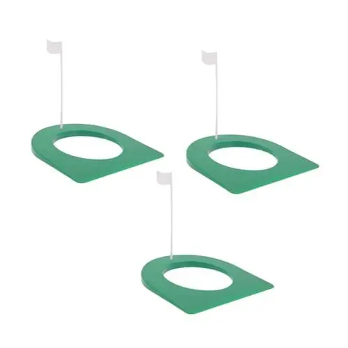 Produktbild: POPETPOP Indoor Golf Putting Cup 3-teiliges Golf-übungsset Löcher Tragbarer Trainingscup Für Kinder Und Erwachsene Zu Hause