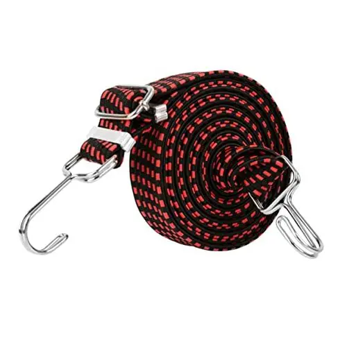Produktbild: POPETPOP 3m Bike Gepäckbindungsgurt Elastisches Lashing Strap Für Sicheres Binden Von Koffern Und Taschen Lang Rot Für Reisen Und Zuhause Langlebig Und Praktisch