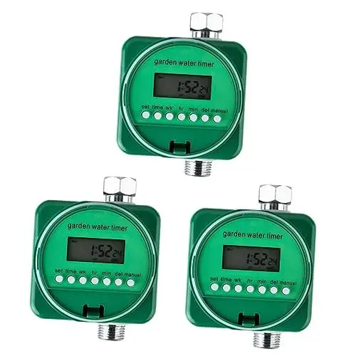 Produktbild: POPETPOP 3st Automatischer Bewässerungstimer Elektronische Wasseruhr Automatischer Wassertimer Garten Wasser Timer Automatische Wasserzeit Umlaufbewässerungstimer Induktion Regler