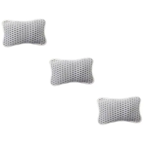Produktbild: POPETPOP 3st Badewannenkissen -kissenmatte Badekissen Für Badewanne Luxuriöses Bad -badekissen Badekissenmassage Polyester Menschlicher Körper 3D Kopfkissen Weiß