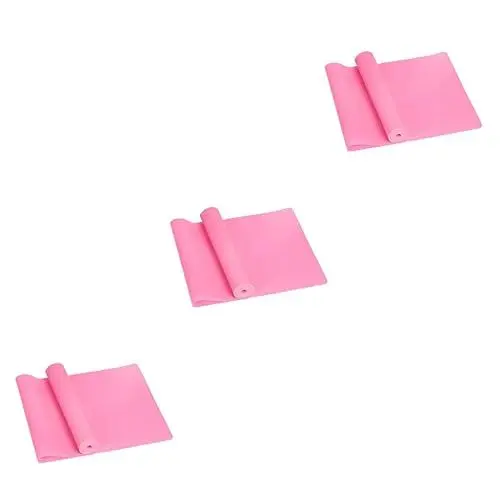 Produktbild: POPETPOP 3st Fitnessband Stretchbänder Trainingsbänder Widerstandsbänder Haushaltsgeräte Übungsband Dehnen Dehnbares Band Gummiband Fitnessgürtel Yoga Rosa Sportgürtel