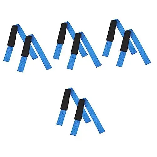 Produktbild: POPETPOP 4 Paare Schwerer Handgelenkstützgürtel Handgelenkbänder zum Gewichtheben Heben der Handgelenkstütze Gym Armband Gym Bracelet Kreuzheben-Handgelenkband Gurt zum Gewichtheben Blue