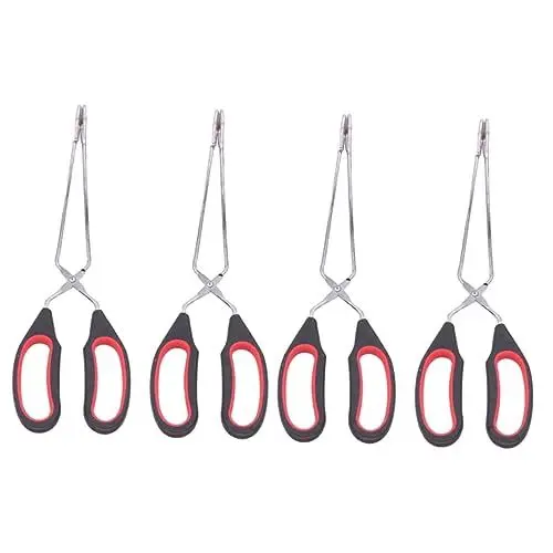 Produktbild: POPETPOP 4 Stück BBQ-Grillwerkzeug Grillclip Grillzubehör für den Grill Chinoiserie-Vasen Grillwerkzeuge Backzange DIY Holzwagen Zange Werkzeug Grillzange Erweitert Essenszange Lebensmittel