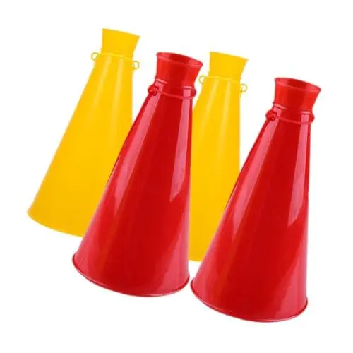 Produktbild: POPETPOP 4 Stück Jubelhorn Trompetenhorn Spielzeug Jubeln Megaphon Megafon-Requisite Jubelnde Megafone Cheerleader-Megaphone Party-megafone Party-jubelspielzeug Kleines Megaphon Plastik