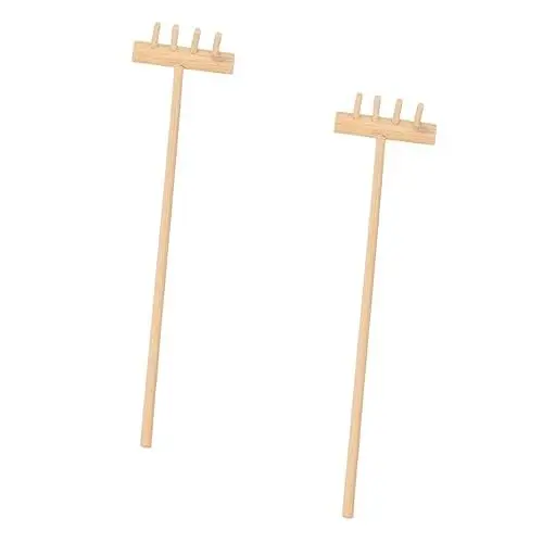 Produktbild: POPETPOP 4stücke Teiliges Mini Zen Garten Rechen Aus Natürlichem Für Kreative Sandgestaltung Dekoration Für Büro Und Zuhause