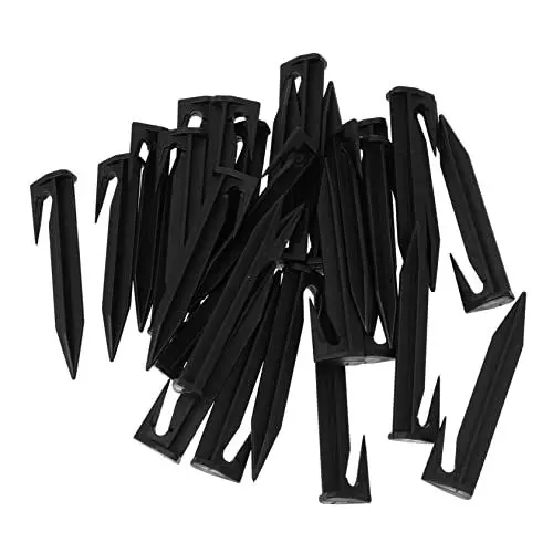 Produktbild: POPETPOP 50stücke Zeltheringe Outdoor Camping Nägel Gartenbedarf Kunststoffnägel Campingstakes Camping Zubehör