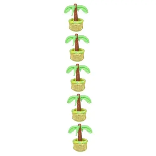 Produktbild: POPETPOP 5st Aufblasbarer Eishalter Aufblasbarer Getränkekühler Aufblasbare Palmen Eiskübel Aufblasbarer Eisbehälter Für Party Schwimmbad Bäume Ornament Pool-Party Eisregal PVC Sommer