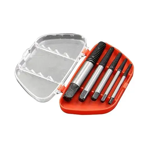 Produktbild: POPETPOP 5stücke Teiliges Schrauben-extractor Für Beschädigte Schrauben Praktische Metallwerkzeuge Kunststoffbox Für Zuhause Und Langlebig Und Sicher Legierungsstahl