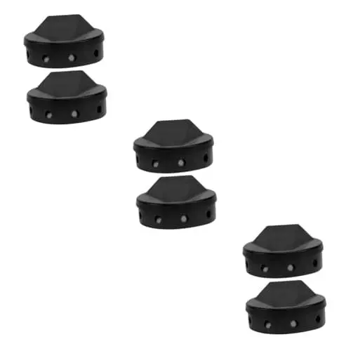 Produktbild: POPETPOP 6 STK Raucherbox schwarzes Tablett Räucherschale für Grillfleisch Grill zubehör BBQ zubehör Räucherschale für gegrilltes Fleisch Zubehör für Raucherkoffer 8cm Emaille Audio rauchig