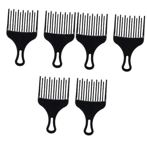 Produktbild: POPETPOP 6 Stk Herrenkamm Afro-haarpickel Frisierkamm Mit Pick Haarspangen Für Haarpickel Mit Breitem Zahnkamm Afro Pick Für Lockiges Haar Haarkamm Für Männer Werkzeug Metall Mann Gabelkamm