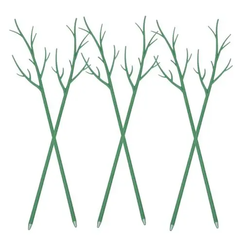 Produktbild: POPETPOP Pflanzenspalier für Topfpflanzen Im Innenbereich Rankhilfe für Kletterpflanzen Gartenspalier für Pflanzen Kunststoff Grün 6 Stück