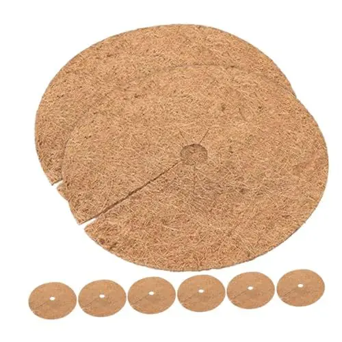 Produktbild: POPETPOP 8stücke Kokosfaser-Einlagen Für Hängende Körbe Atmungsaktive Coir-Liner Für Pflanzen Für Garten Und Balkon-Dekoration Und Langlebig