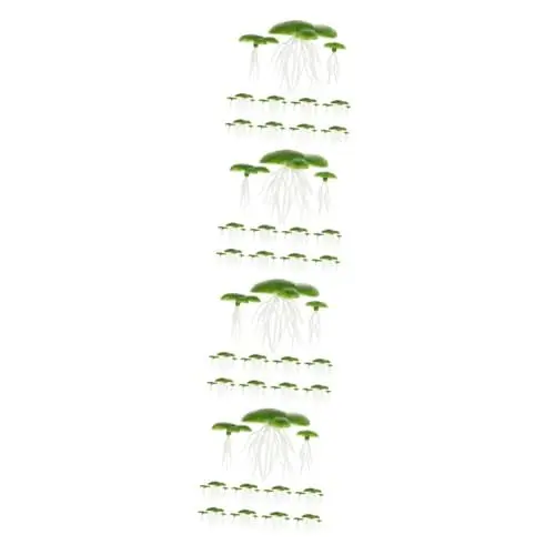 Produktbild: POPETPOP 8 Packungen künstliche Wasserlinsenpflanze Schwimmende Pflanze für Aquarien Schwimmendes Gras für Aquarien kunstpflanze schwimmpflanzen Anlage Aquarium Zierpflanze für Aquarien